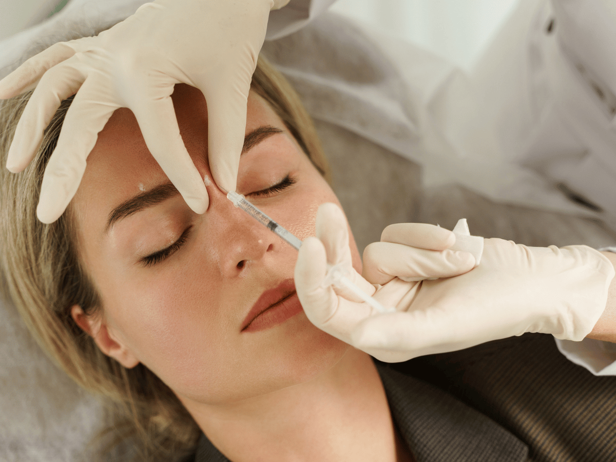 woman getting botox
